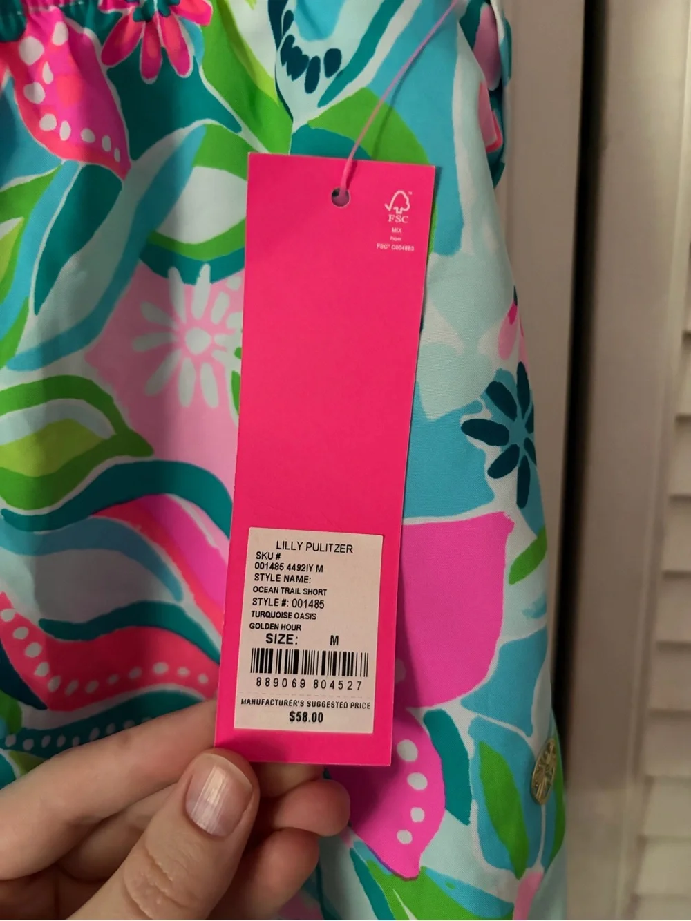 Lilly Pulitzer Ocean Trail Shorts Golden Hour - Picture 4 of 5